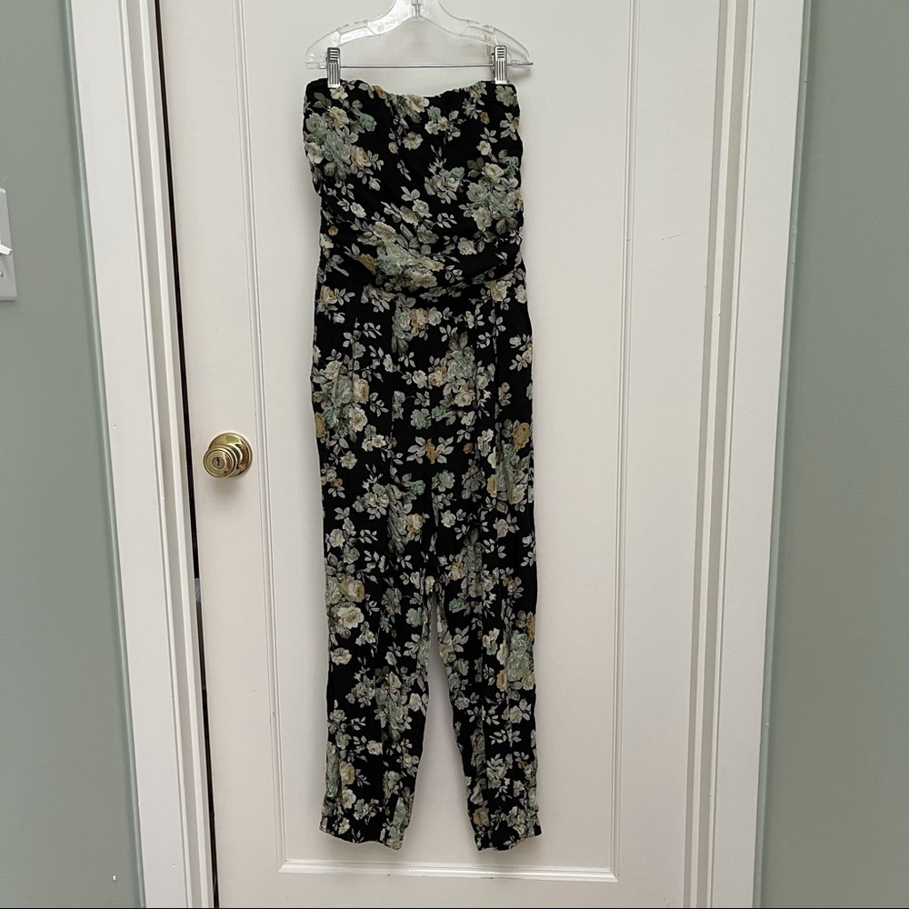 Love Culture floral strapless jumpsuit